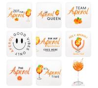 Kaempe Lot de 8 dessous de verre en feutre pour Aperol Spritz, cadeau pour femme, accessoires, cadeau pour Aparol, cadeau pour femme