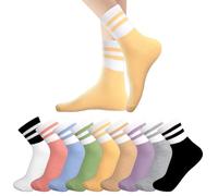 Kaempe Skarpetki Damskie Lot de 9 paires de chaussettes colorées pour femme 35-38, 39-42