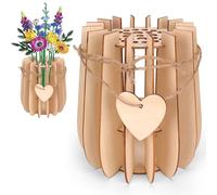 Kaempe Vase pour Fleur 10280 10313, Poteau en Bois pour Bouquet de Fleurs, Tournesol, Flowers, Rose, Orchidee, Botanicals, Tulipes (Style 1)
