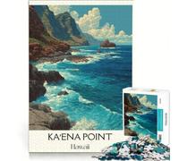 Kaena Point Oahu Puzzle 1000 pièces | Activités ludiques à faire à la maison pour améliorer la mémoire cadeau d'anniversaire cadeau de voyage. 52x38cm