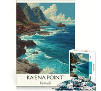 Kaena Point Oahu Puzzles 1000 pièces | Pour s'amuser en famille des idées cadeaux d'anniversaire uniques pour toute la famille. 26x38cm