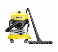 Kärcher 1.628-250.0 Aspirateur Eau et Poussières WD 4 V-20/5/22, avec Filtre Plissé Plat, Cassette Filtrante Brevetée, 1000 W, Jaune, Cuve en Acier Inoxydable : 20 l, Tube d'Aspiration : 2,2 m