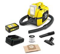 Kärcher 18 V Aspirateur Multifonction sans fil WD 1 Compact Battery Set, Batterie 18 V/2,5 Ah et Chargeur Rapide Inclus, Eau et Poussière, Filtre Cartouche, Taille Cuve : 7 l, Puissance : 230 W