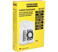 KÄRCHER 2.863-314.0 Lot de 4 sacs filtrants non tissés KFI357 pour aspirateur sec humide