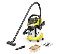 Aspirateur eau et poussières Karcher WD 5 S V-25/5/22 - cuve métal 25 l - cable 5 m - flexible d'aspiration 2,2 m - fonction soufflerie