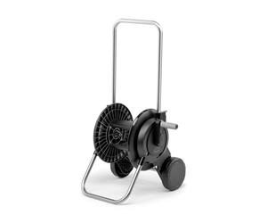 Kärcher Dévidoir HT 2, Compact et Mobile avec Pied Extra Large, poignée réglable en Hauteur, raccord de Tuyau coudé, Noir