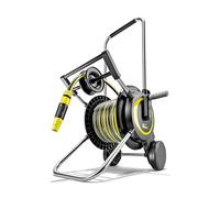 Kärcher Ensemble de dévidoir HT 4.20 - Haute stabilité - Raccord de tuyau coudé - Avec support de seringue, tuyau Karcher de 20 m et accessoires d'arrosage - Noir