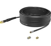 Kärcher Kit de nettoyage de canalisations PC 15 pour nettoyeur haute pression (longueur : 15 m), effet de nettoyage à 360° grâce à la buse rotative en laiton et acier inoxydable, tuyau flexible de