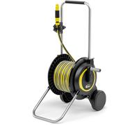 Kärcher Dévidoir HT 3.20 Compact et Mobile avec Pied Extra Large, poignée réglable en Hauteur, Support de seringue, Tuyau Kärcher de 20 m et Accessoires d'irrigation, Noir