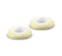 KARCHER - 2 Bonnettes pour brosse ronde - Compatible nettoyeurs vapeur EasyFix (SC 1, SC 2, SC 3, SC 3 Deluxe, SC 4, SC5 Iron