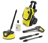 Kärcher Nettoyeur Haute Pression K 4 Compact Home, Pression : Max. 130 Bar, Débit : 420 l/h, Superficie : 30 m²/h, Filtre à Eau, Poids : 11 kg, Nettoyeur de Surfaces T 5, Détergent Pierres et Façades