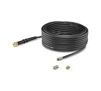 Kärcher Kit de nettoyage de canalisations PC 15 pour nettoyeur haute pression (longueur : 15 m), effet de nettoyage à 360° grâce à la buse rotative en laiton et acier inoxydable, tuyau flexible de