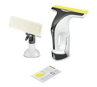Kärcher Nettoyeur de vitres WV 4-4Plus, utilisable avec la batterie Kärcher 4/25, 150 ml, écran LED, vaporisateur supplémentaire avec couvercle en microfibre, nettoyant pour vitres de 20 ml, sans