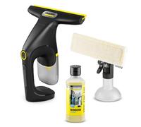 Kärcher nettoyeur de vitres sans fil WV 1 Compact Care Extr Black, autonomie : 25 min, réservoir : 100 ml, poids : 0,5 kg, pulvérisateur avec bonnette en microfibres, nettoyant pour vitres (500 ml)