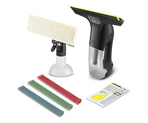 Kärcher Nettoyeur de Vitres WV 6 Plus Multi Edition, Autonomie Extra Longue : 100 min, Flacon Pulvérisateur & Bonnette en Microfibres, 3 Raclettes de Rechange, 20 ml de Nettoyant Concentré pour Vitres