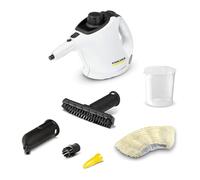 Kärcher Nettoyeur Vapeur SC 1, Pression Vapeur : 3 Bar, Temps de Préchauffage : 3 Min, Puissance : 1 200 W, Surface : 20 m², Réservoir : 200 ML, avec Buse à Main, Jet Crayon & Powerbuse, Brosse Ronde