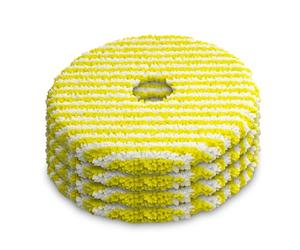 KÄRCHER Pads de Lavage RVM 4, Lot de 2, Microfibres de Haute Qualité, pour Tous Sols Durs, Fixation Auto-Agrippante et Nettoyage sans Traces