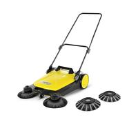 KÄRCHER S 4 Twin 2 en 1 Balayeuse, Jaune/Noir | max. : 2400 m²/h, 2 brosses latérales, bac de balayage : 20 l, largeur de travail : 680 mm + jeu de brosses latérales
