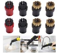 Kärcher Set de brosse ronde accessoire,lot de 8 brosses en nylon+fil de laiton pour nettoyeur vapeur Karcher SC1 SC2 SC3 SC4 SC5 SC7