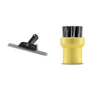 Kärcher Set de brosse ronde accessoire pour nettoyeurs vapeur & Raclette vapeur pour les vitres accessoire pour nettoyeurs vapeur