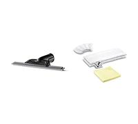 Kärcher Set de Nettoyage Microfibre pour Cuisine Accessoire pour nettoyeurs Vapeur Easy Fix & Kärcher Raclette Vapeur pour Les vitres Accessoire pour nettoyeurs Vapeur