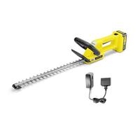 Kärcher Taille-haie à batterie HGE 2-18 Battery Set, longueur de coupe : 45 cm, lame diamantée, poignée pivotante, performance pour charge 210-420 m², batterie Kärcher 18 V incluse