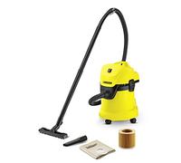 Kärcher WD 3 Aspirateur Sec et Humide 17 L, 1 000 W (1.629-821.0), Courant sans Contrôle d'Allumage, Plastique, 1000 W - Deux Tubes d'Aspiration Rigides, 2 Buses, Filtre, Sac, Tuyau de 2 m