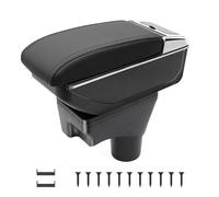 KAERGK Accoudoirs de Voiture pour Nissan Micra K13 2010-2022 Console Centrale Double Couche D'espace de Rangement avec Porte-gobelets Boîte Utilitaire Arrière Facile à Assembler (Ligne Noire)