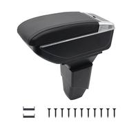 KAERGK Accoudoirs de voiture pour Peugeot 206 2006-2013 Console centrale pour véhicule à double espace de rangement avec porte-gobelet Boîte utilitaire arrière Montage simple (Ligne noire)