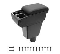 KAERGK Accoudoirs de Voiture pour Renault Dacia Sandero 2 Stepway Logan 2 Console Centrale Double Couche D'espace de Rangement avec Porte-gobelets Facile à Assembler Cuir Confortable et Durable