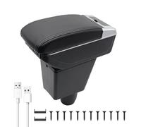 KAERGK Accoudoirs de voiture pour Renault Dacia Sandero 2 Stepway Logan 2 Consoles centrales pour voiture Double espace de rangement avec porte-gobelet 7 ports USB Boîte utilitaire arrière Montage