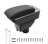 KAERGK Accoudoirs de voiture pour Toyota Vios FS Yaris L Sedan 2014-2018 - Console centrale de voiture - Double espace de rangement avec porte-gobelet - 7 ports USB - Boîte utilitaire arrière -