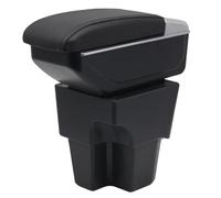 KAERGK Accoudoirs de voiture pour Volkswagen T-Cross 2019-2025, console centrale, double espace de rangement, avec porte-gobelet, boîte utilitaire arrière, montage facile (ligne noire)