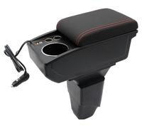 KAERGK Appuie-têtes de voiture pour Peugeot 206 2006-2013 Console centrale pour véhicule à double espace de rangement avec porte-gobelets 2 connexions USB rapides Cuir durable Montage simple (Ligne