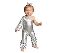 Kaerm Bébé Tenues Pour Des Années Salopette Hippie Combinaison Métallique Argent 12-18 mois