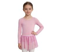 Kaerm Robe de Ballet Enfant Fille Tutu Justaucorps Danse Classique Ensemble Deux Pièces Léotard Body + Jupe Gymnastique Ballet Dancewear 2-8 Ans Un Rose 11-12 Ans