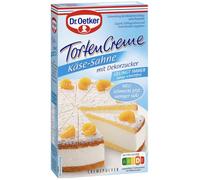 Käse-Sahne - Torten Creme - Cremepulver - Poudre à Crème Délicieuse à Tarte au Fromage - Parfaite pour Réaliser des Desserts Gourmands et Élévateurs de Goût - Compatible avec Dr.Oetker - 130g