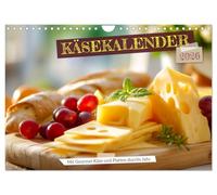 Käsekalender - mit Gourmet Käse und Platten durchs Jahr (Wandkalender 2026 DIN A4 quer), CALVENDO Monatskalender: Käsekalender mit feinen Käse-Platten ... und als Küchenkalender voller Genussmomente.
