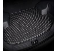 KAEW Cuir Tapis Coffre Voiture pour Ford C-Max 2007 2008 2009 2010 2012 2013 2014 2015 2016, Antidérapant Imperméable Protection Coffre Cargaison Doublure Accessoires Intérieurs,Black-Beige