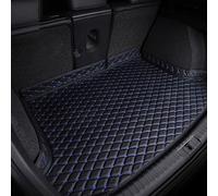 KAEW Cuir Tapis Coffre Voiture pour Ford C-Max 2007 2008 2009 2010 2012 2013 2014 2015 2016, Antidérapant Imperméable Protection Coffre Cargaison Doublure Accessoires Intérieurs,Black-Blue Plus