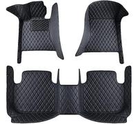 KAEW Voiture Tapis de Sol pour MG ZS 2017 2018 2019 2020 2021 2022 2023 2024 2025 Hybrid (LHD), Cuir Imperméable Antidérapant Personnalisé Voiture Avant Arrière Protection Plancher,A-Black