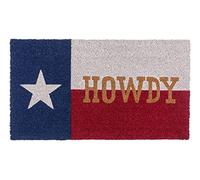 KAF Home Howdy Texas Paillasson en Fibre de Coco avec Dos en PVC Robuste, résistant aux intempéries, antidérapant, 43,2 x 76,2 cm, Hauteur des Poils de 1,5 cm, Parfait pour Une Utilisation en