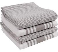 KAF Home Serviettes de cuisine absorbantes, durables, douces et belles pour la cuisine et la vaisselle., Coton, Bruine, 18 x 28 - Inches