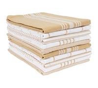 KAF Home Soho Lot de 10 torchons de cuisine doux et absorbants - 45,7 x 71,1 cm - Beige