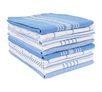 KAF Home Soho Lot de 10 torchons de cuisine doux et absorbants - 45,7 x 71,1 cm - Bleu français