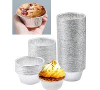 Kafei Lot de 150 caissettes à muffins en papier d'aluminium - Pour ramequin - Jetables - Support pour cupcake - Moule à cupcake en aluminium