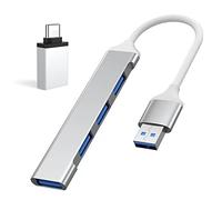 Kafeiya Hub USB,Hub USB 3.0 Multi USB 4 Ports,Adaptateur USB C Hub 5Gbps Adaptateur Portable Multi Data Hub,Compatible avec Pro Air 2022 M2 M1 i-Pad Pro Air Surface Pro 8 Galaxy Tab S8 S22