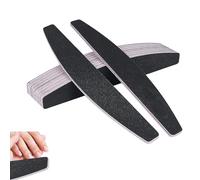 Kafeiya Lot de 10 Limes à Ongles, 100/180 Double Face Lavable, Professionnelles, Réutilisables, pour Manucure Cosmétique, Animaux Domestiques, Maison (Noir)