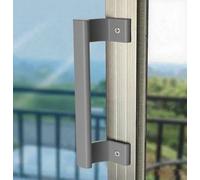 KAFENDA aluminium poignée de porte de cabinet de salle de bains de balcon coulissant (gris)