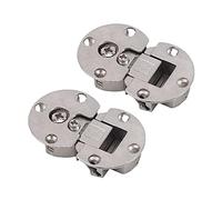 KAFENDA Charnières de porte d'armoire pivotantes à 90 degrés, charnières spéciales pour bureau, pinces de charnière dissimulées réglables pour porte d'armoire, charnières plates (2 pièces)